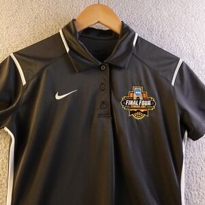 Nike Dri Fit Womens NCAA Final Four Polo Shirt Gray White Athletic‎ Performance